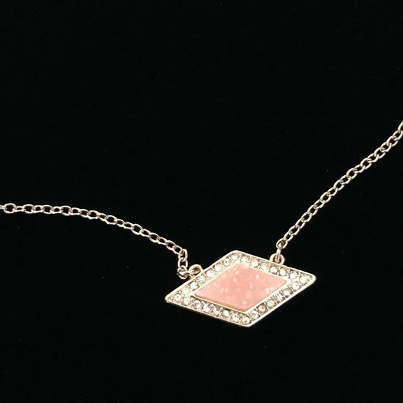 Baublebar Gold Tone Pink Faux Druzy Short Necklace - Picture 1 of 5